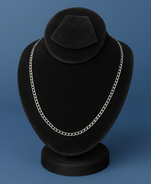 Men’s Classic Stainless Steel Curb Chain Necklace – Bold & Timeless Style